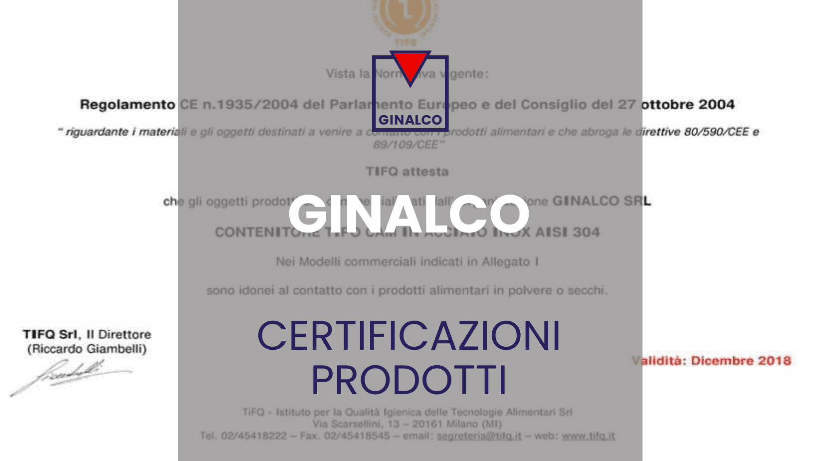 certificazione di prodotto cisterna ibc