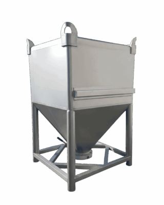 serbatoio su misura in acciaio inox per polveri- customon inox tank